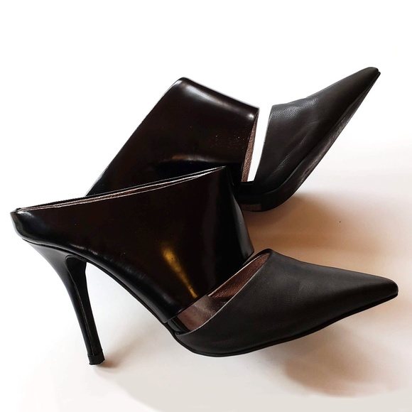 JEFFREY CAMPBELL BLACK MATTE & PATENT STILETTOS - Picture 3 of 7